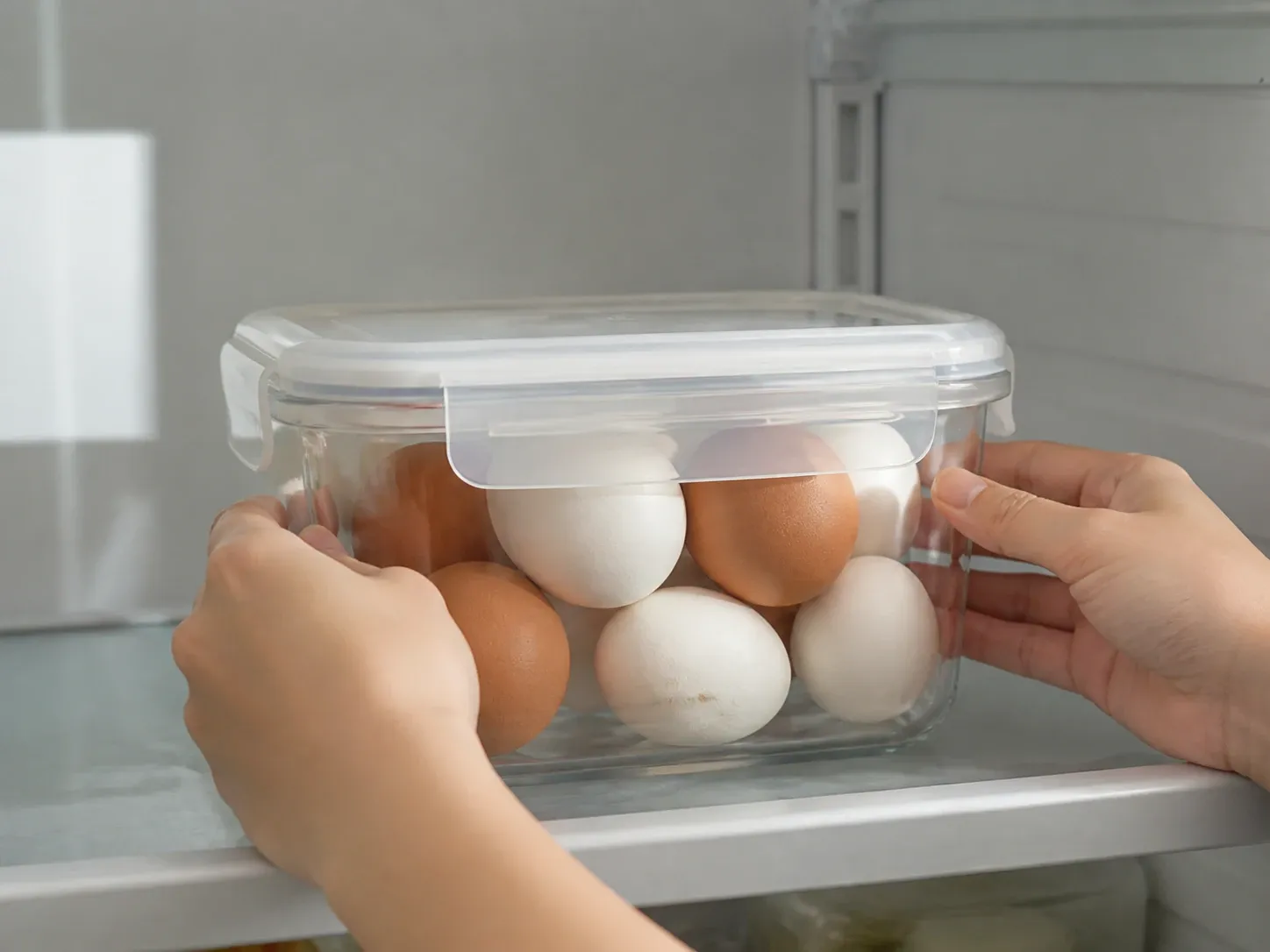 계란 삶은 계란은 껍질째 밀폐용기에