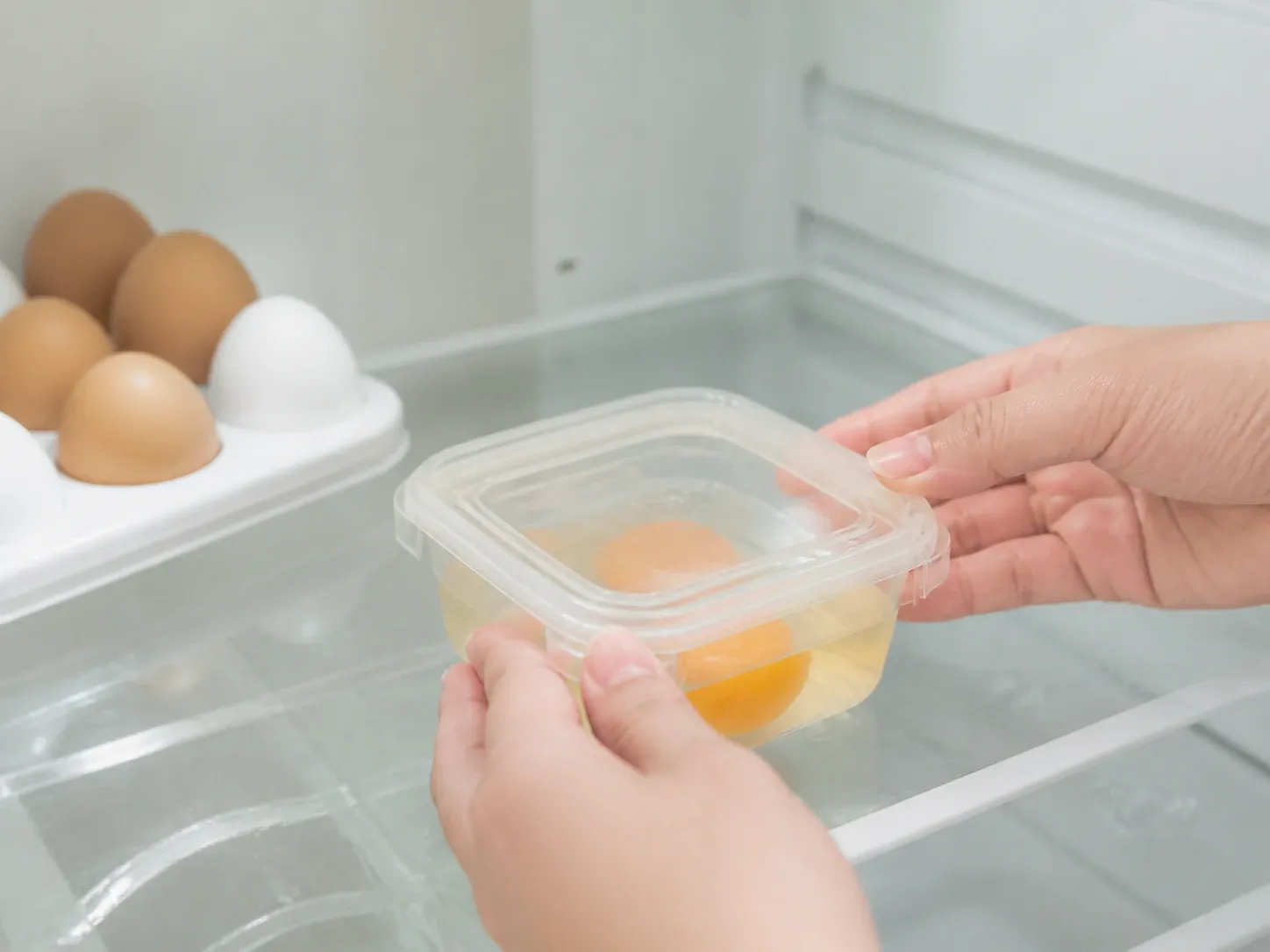 계란 깨 놓은 계란·남은 흰자·노른자