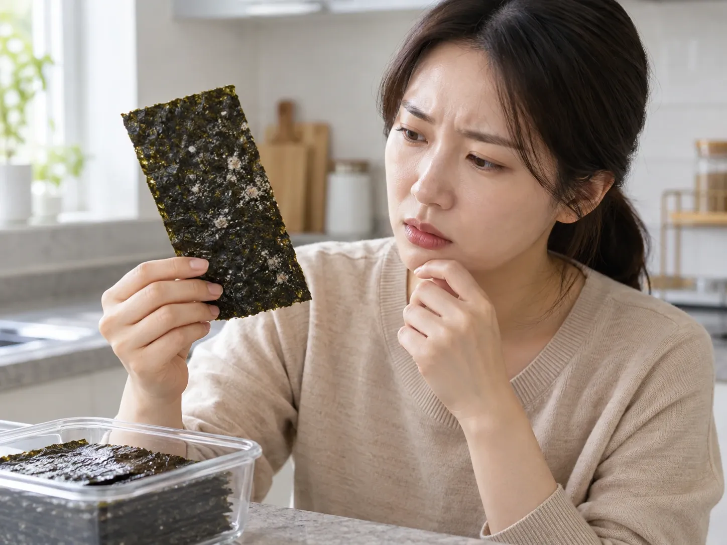 김 곰팡이·흰 가루·상한 김 판별 3단계