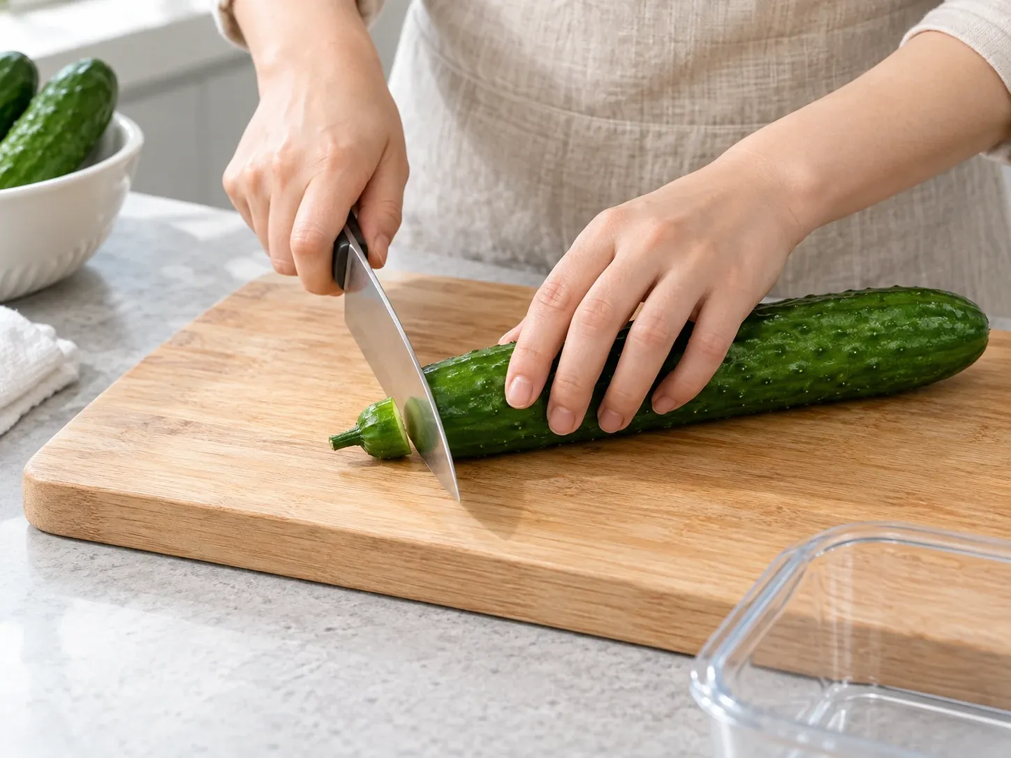 오이 냉동은 절여서 — 생오이 그대로는 비추 1단계
