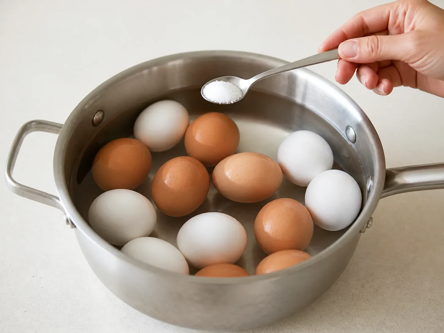 계란 껍질 잘 까지게 삶기 1단계 (확대)