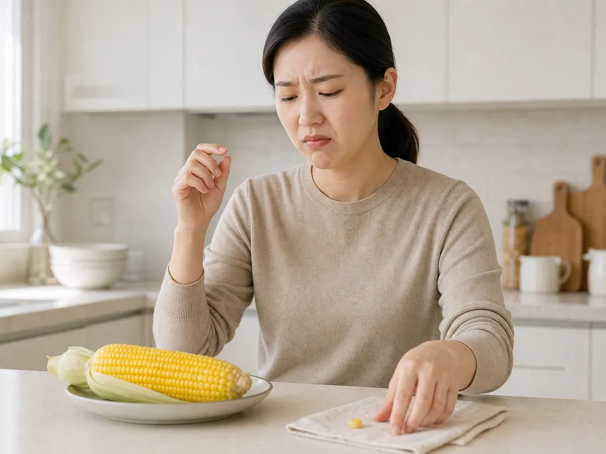 옥수수 옥수수 검은 점, 먹어도 될까? (흑색층) 3단계