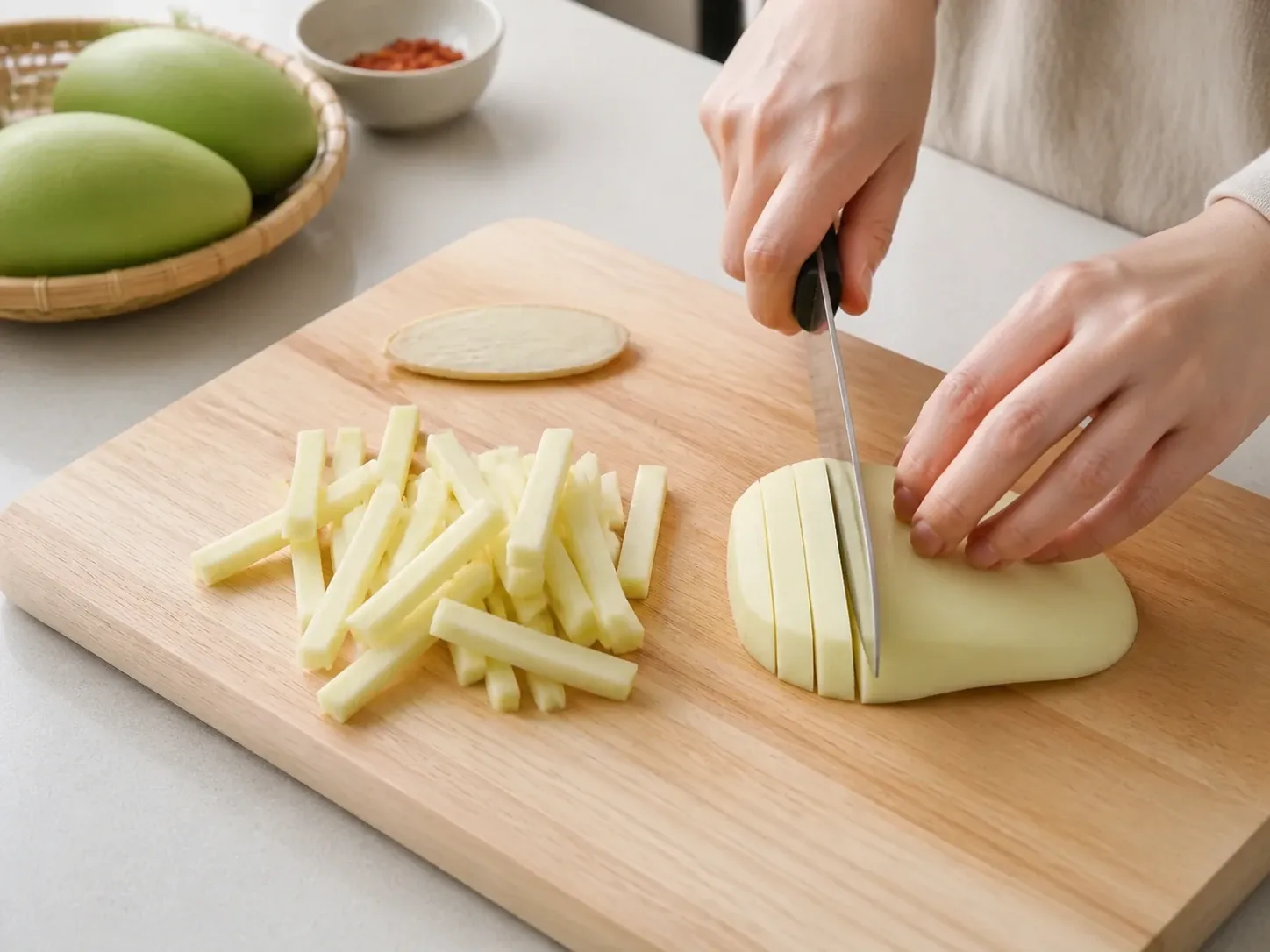 망고 덜 익은 망고 새콤 무침 3단계 (확대)