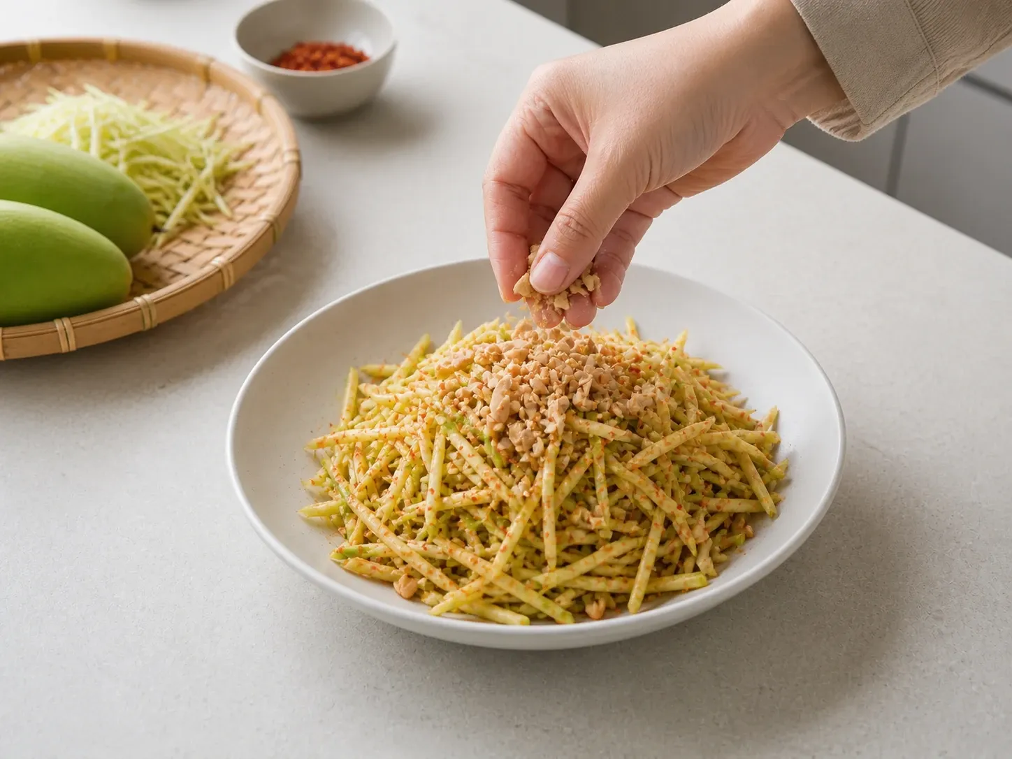 망고 덜 익은 망고 새콤 무침 5단계 (확대)