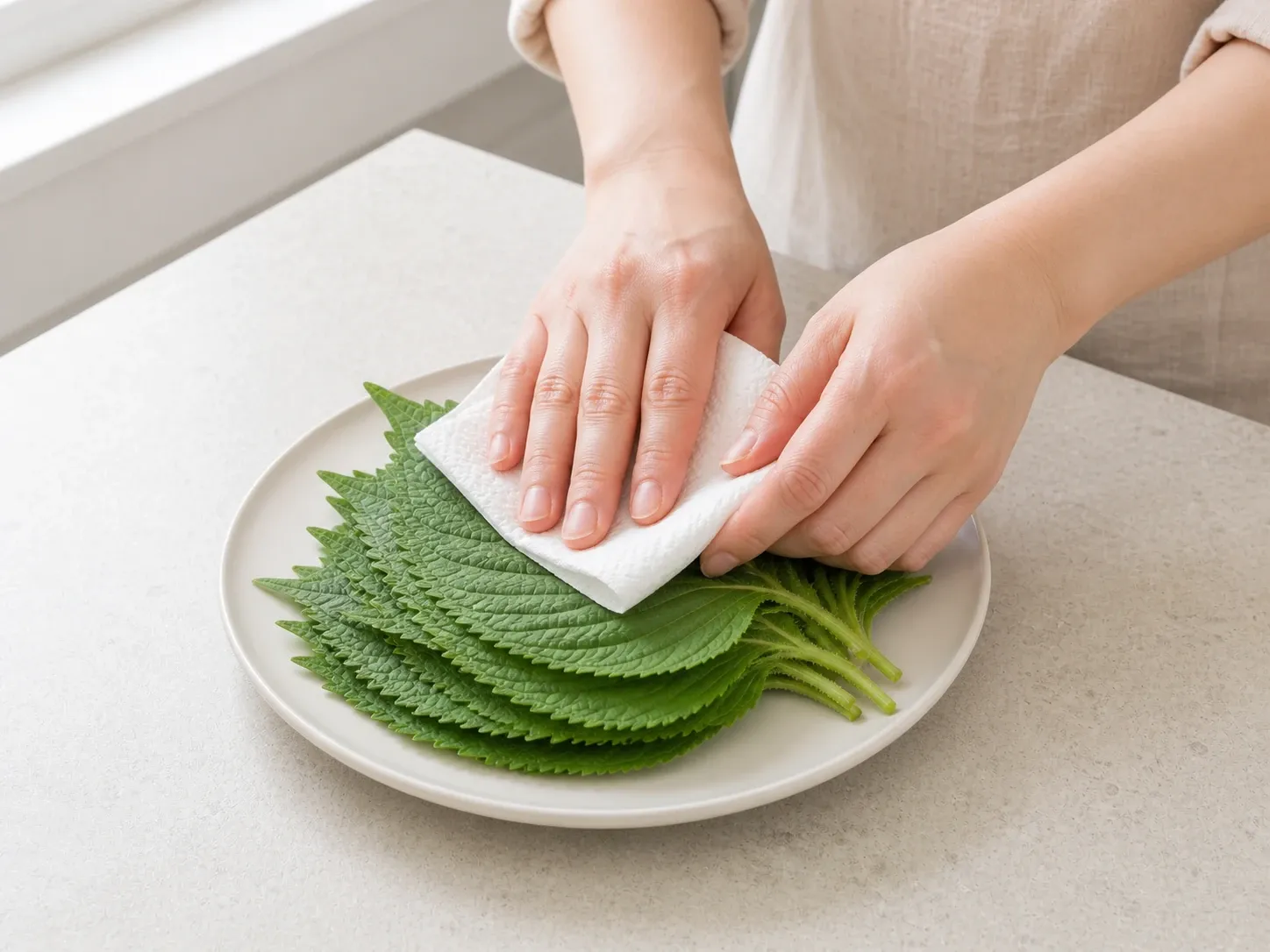 깻잎 깻잎전 1단계 (확대)