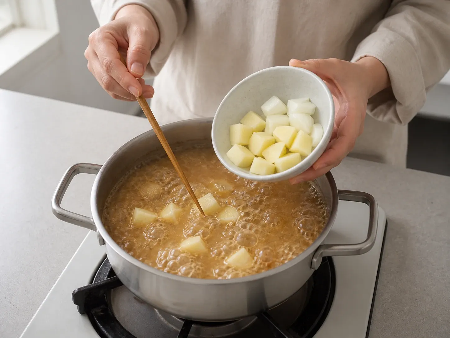 애호박 된장찌개·찌개 활용 2단계 (확대)
