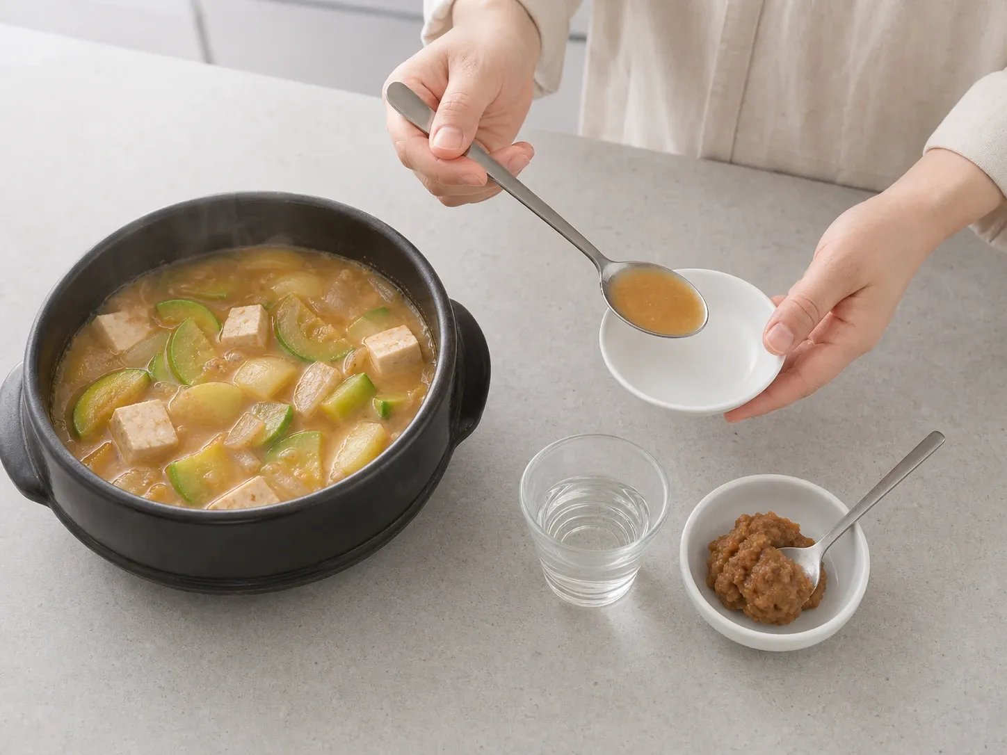 애호박 된장찌개·찌개 활용 5단계 (확대)