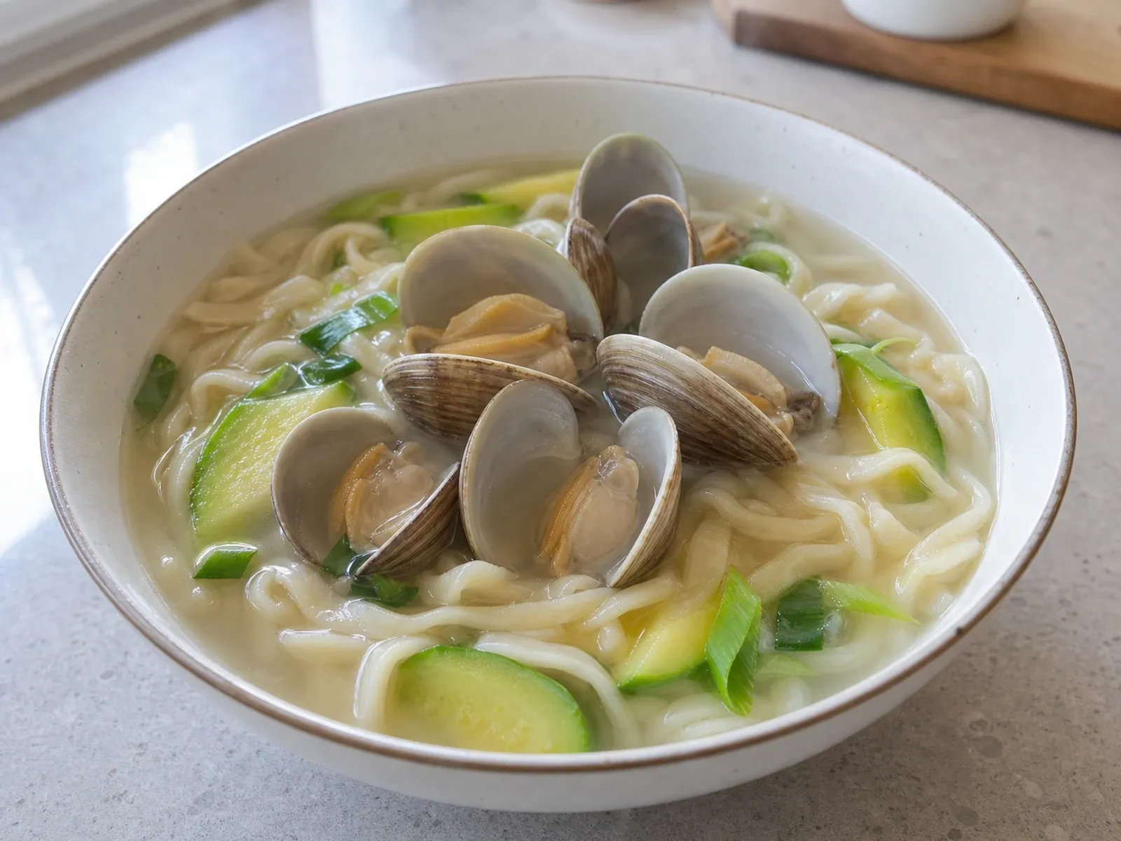 바지락 칼국수, 언제 넣어야 할까