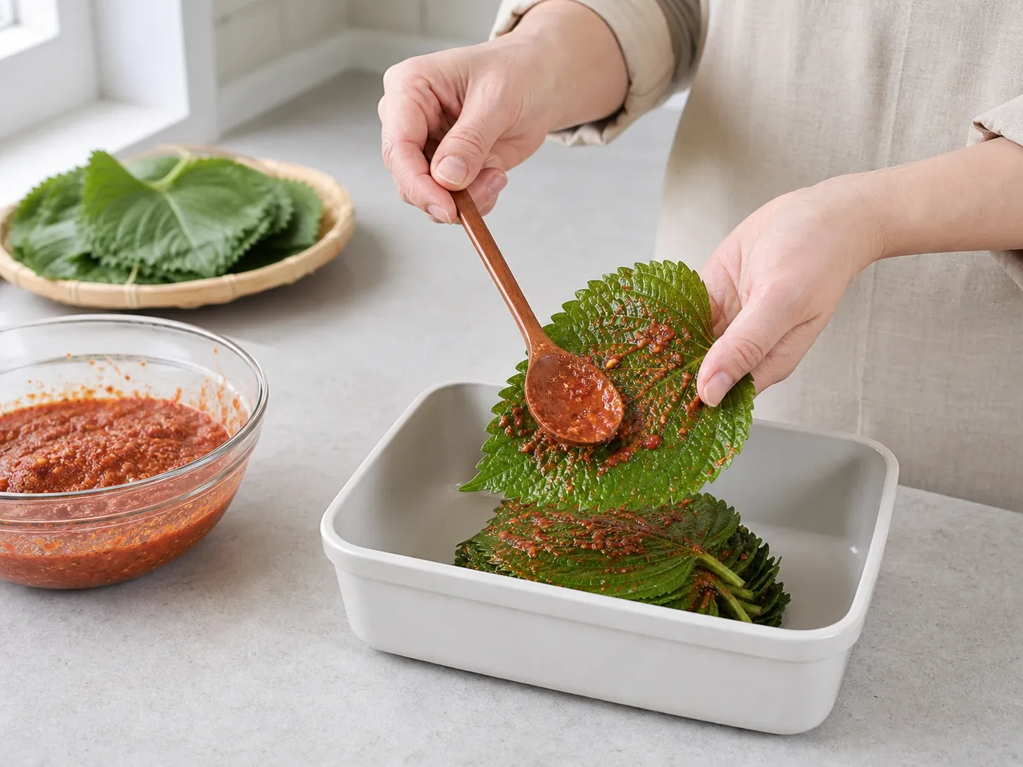 깻잎 깻잎김치 3단계