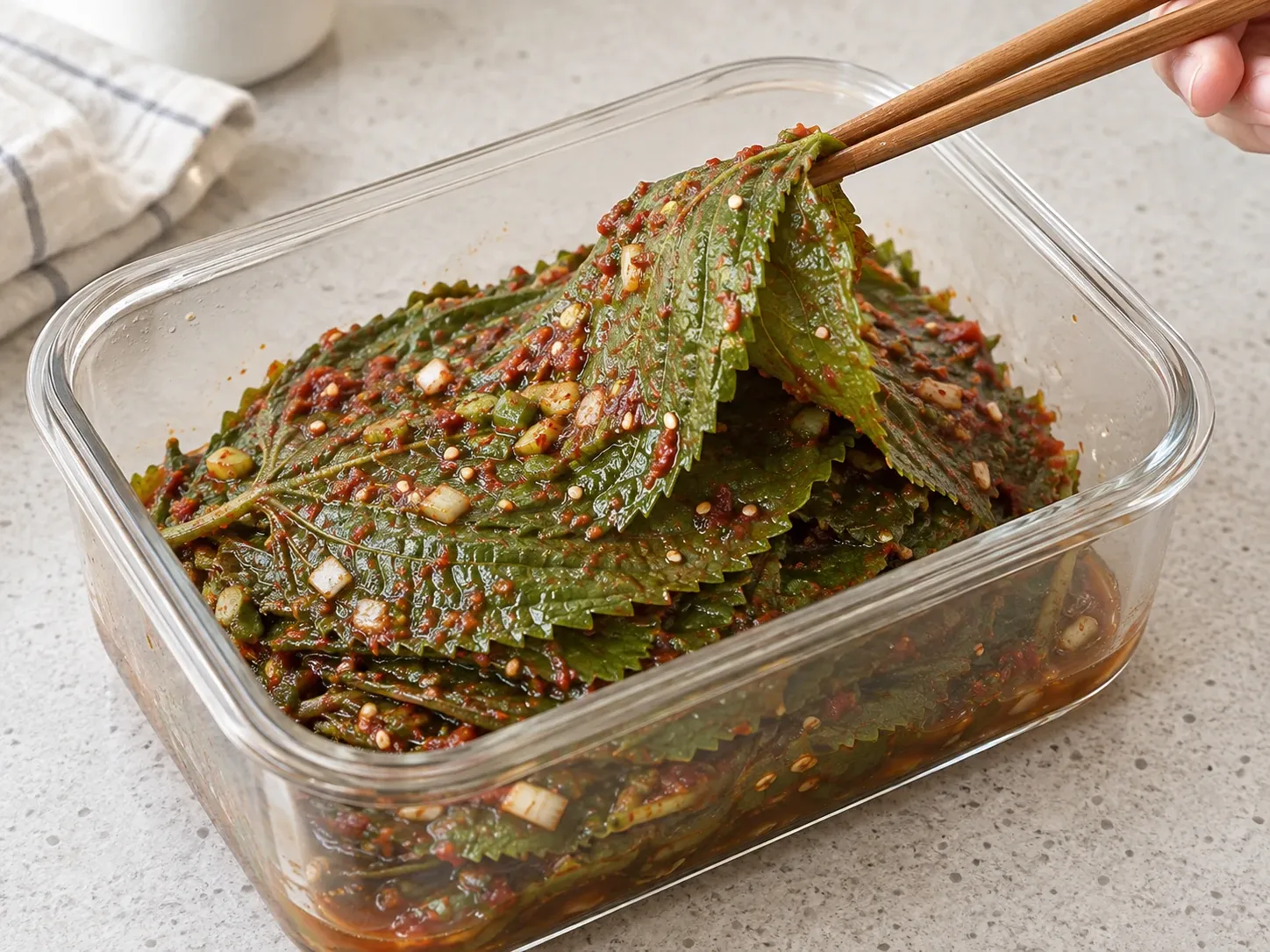 깻잎 깻잎김치 4단계