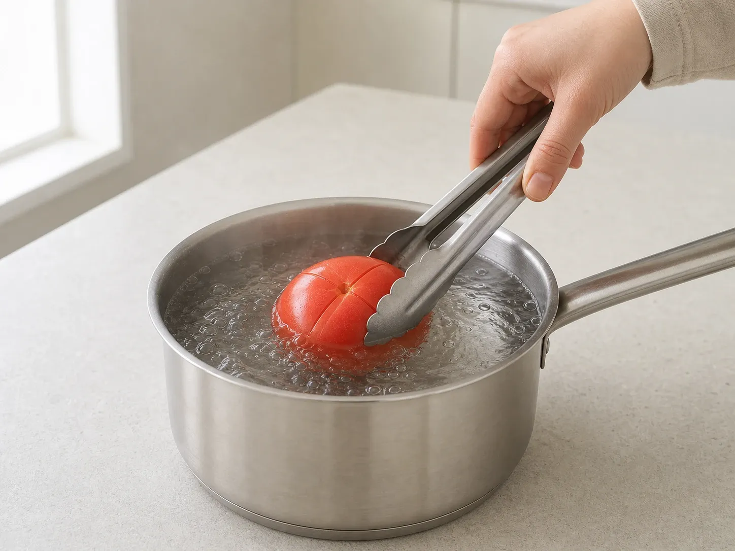 토마토 껍질 데쳐서 벗기기 2단계