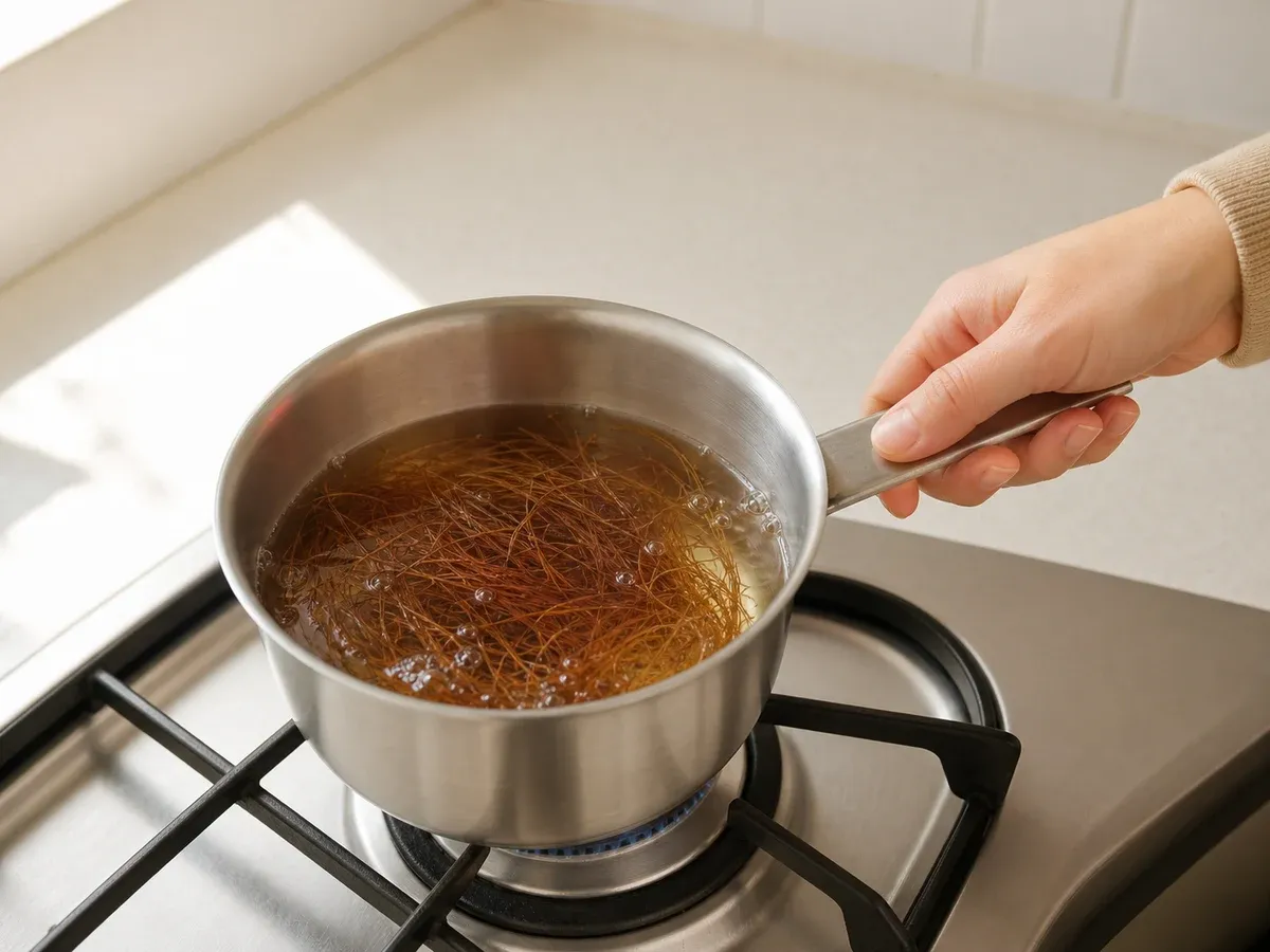 옥수수 옥수수 수염차 끓이기 2단계