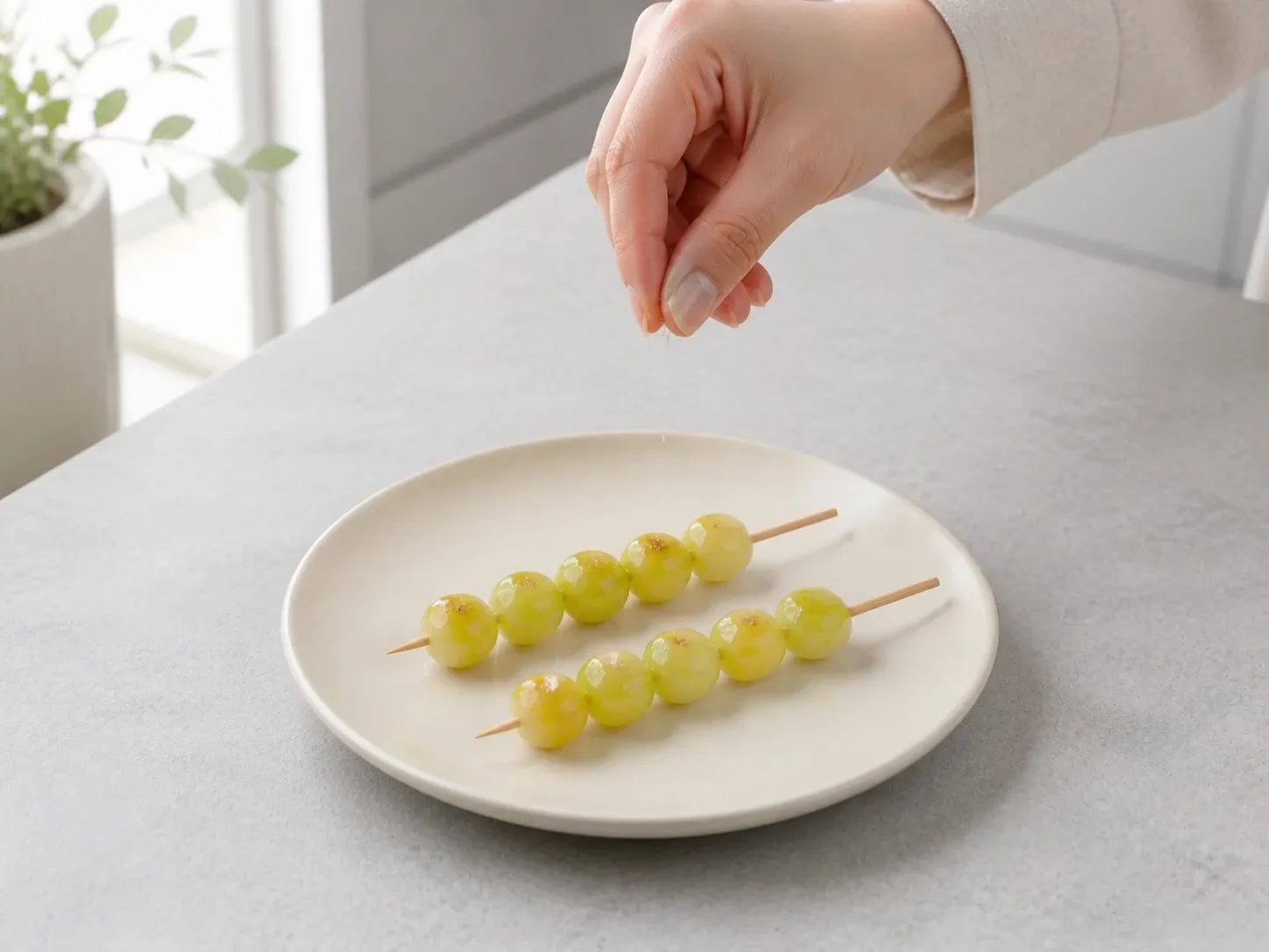 은행 꼬치구이 (하루치 딱 맞게) 5단계 (확대)
