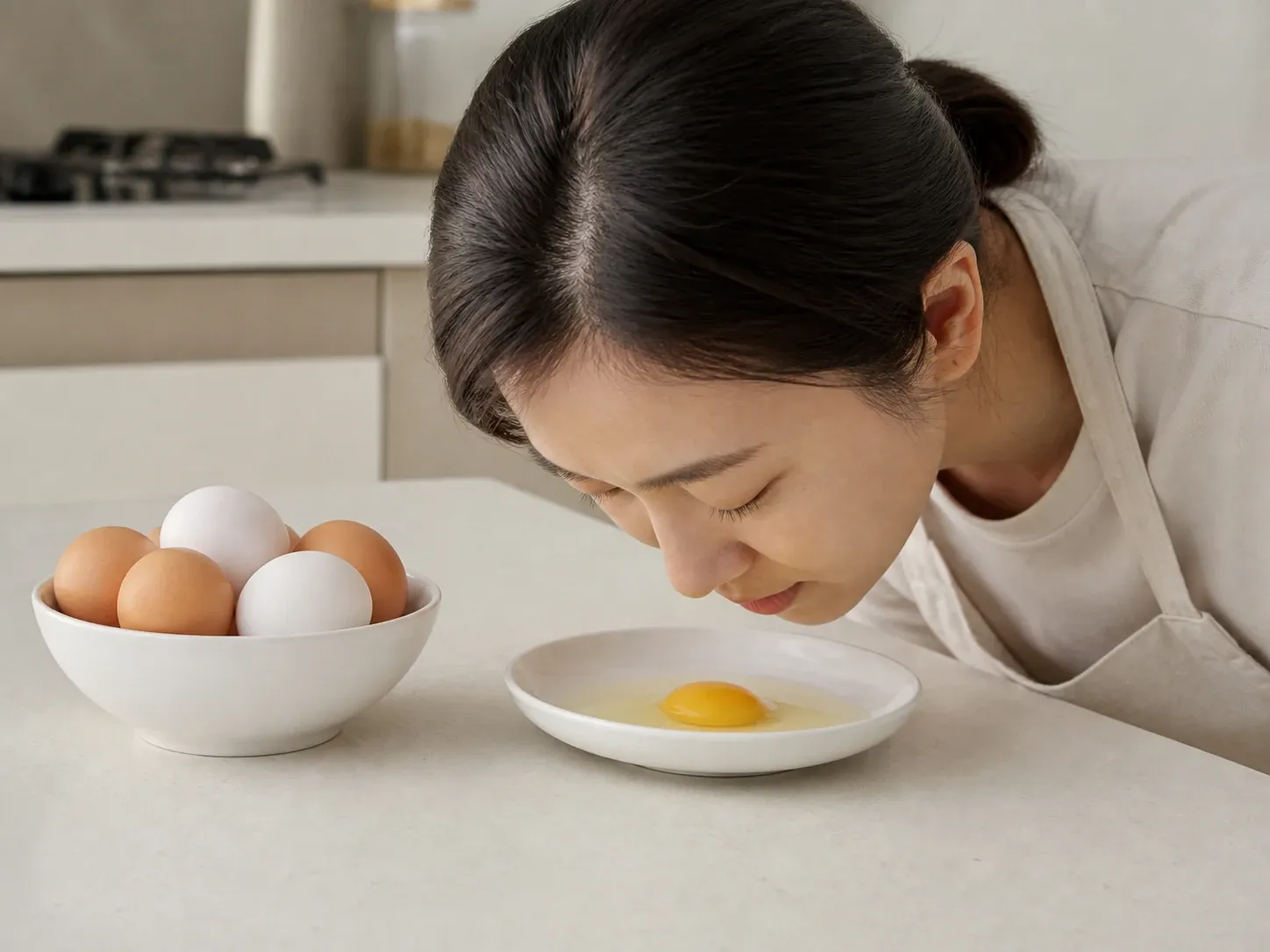 계란 깨서 상한 계란 알아보기 3단계 (확대)
