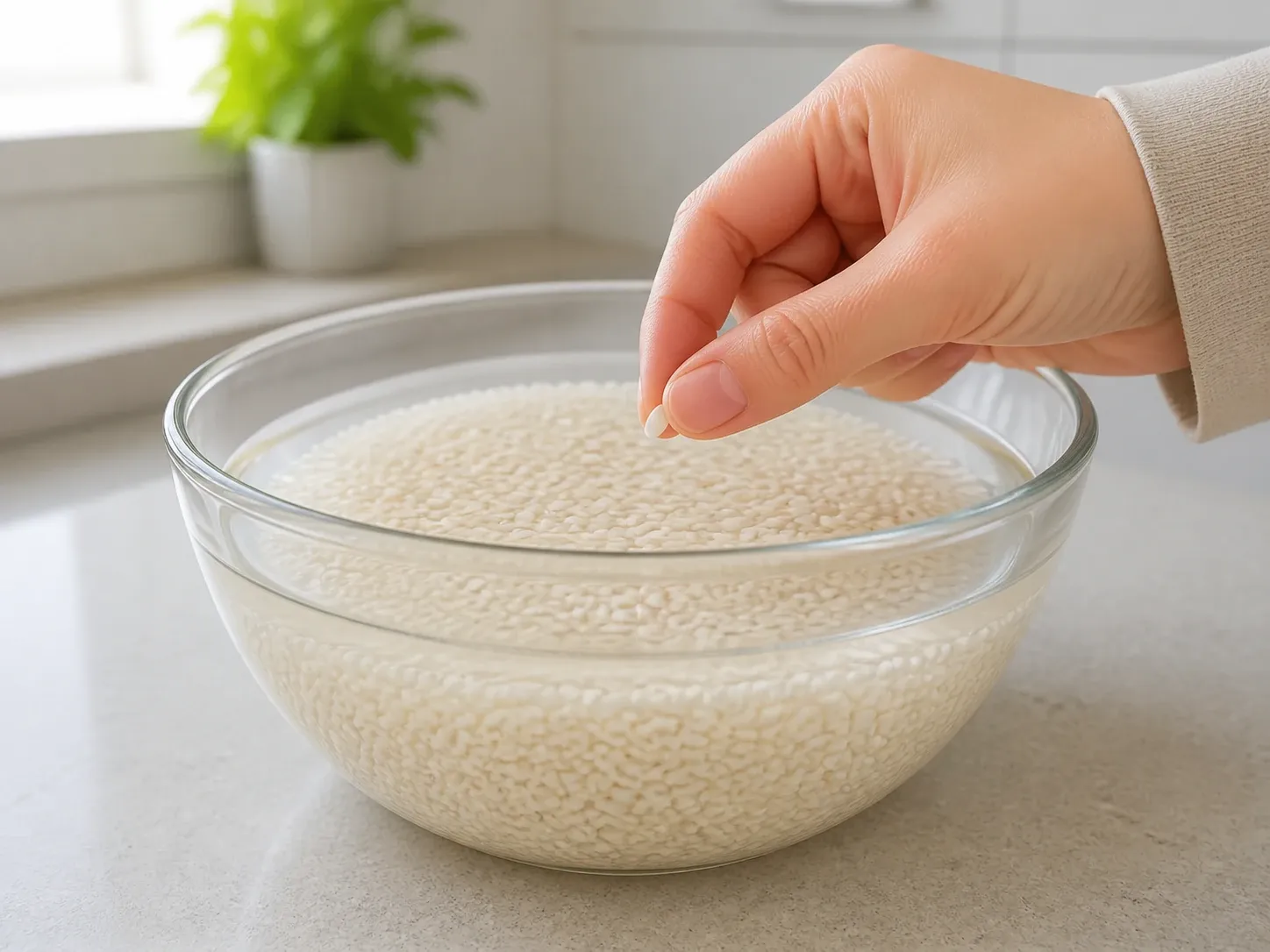 망고 망고 찹쌀밥 (밥솥으로) 1단계 (확대)