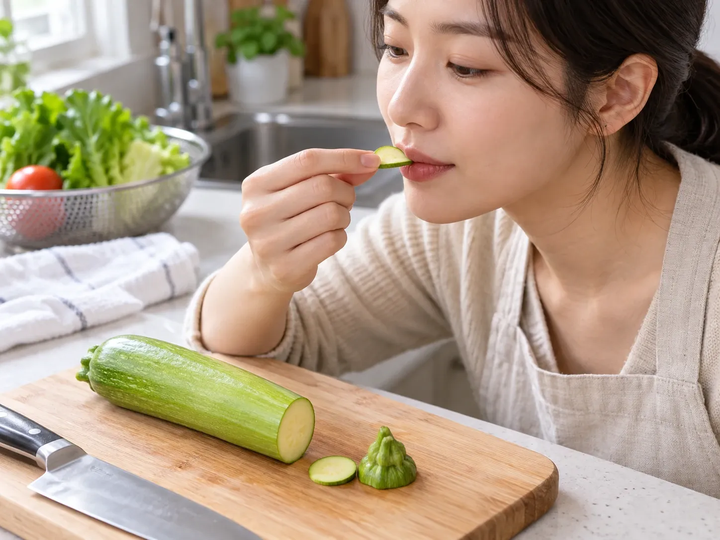 애호박 애호박 씻고 껍질 손질하기 3단계