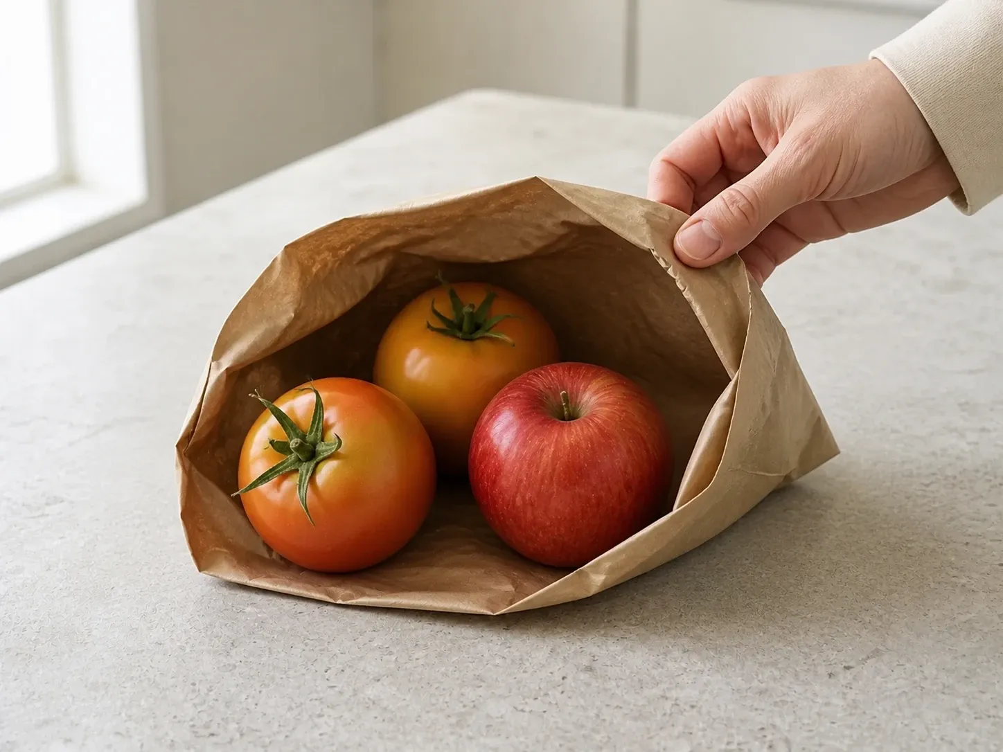토마토 실온에서 후숙 (덜 익은 것) 3단계