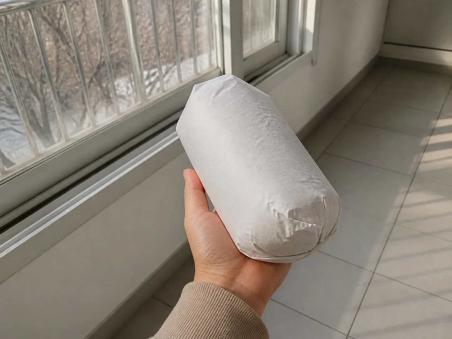무 겨울철 베란다 실온 보관