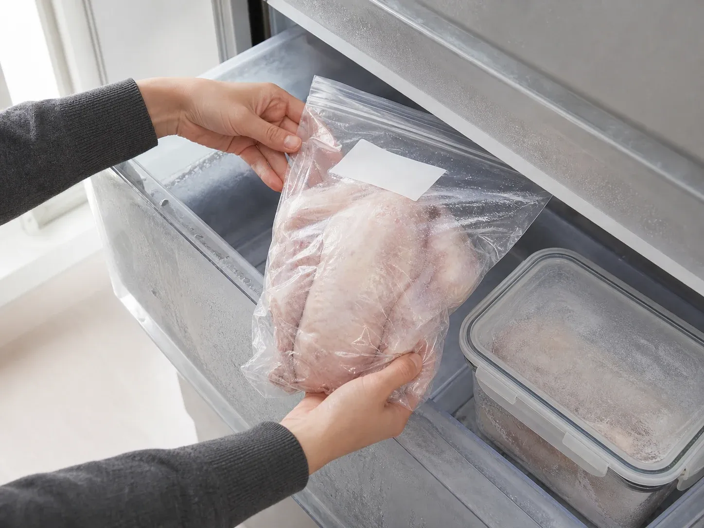 닭고기 한 마리 통닭 냉동 2단계